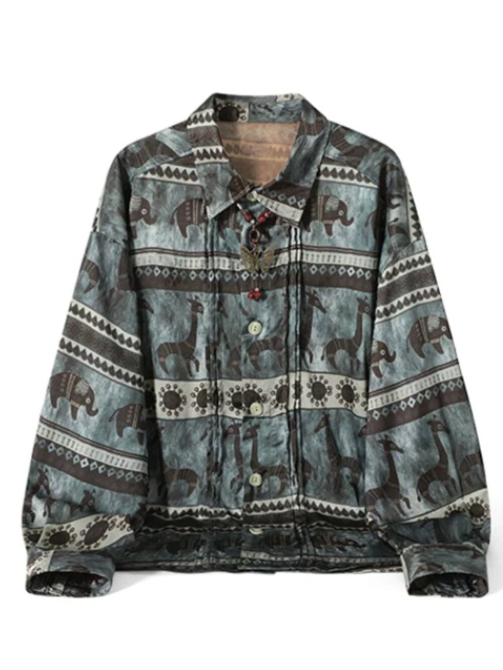 Vintage Tribal Animal Print Shirt